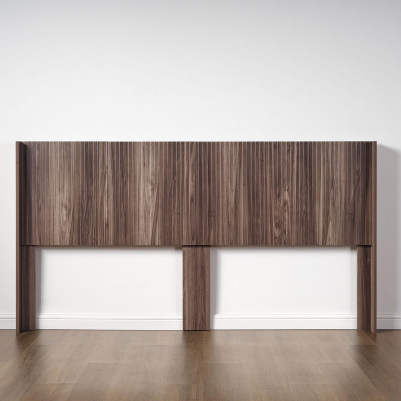 Tête de lit en bois de très grande taille, tête de lit en bois de 80,2 po de largeur seulement, têtes de lit de style campagne moderne, panneau cannelé mural, têtes de lit à oreilles Boho