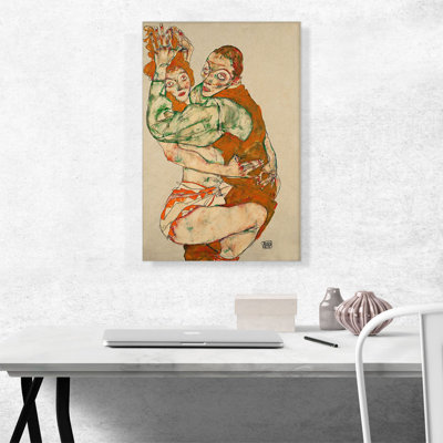 " Lovemaking 1915 " by Egon Schiele Painting Print