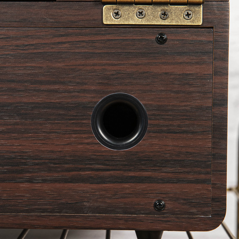 Tourne-disque décoratif 7-en-1 Rhapsody, Brun