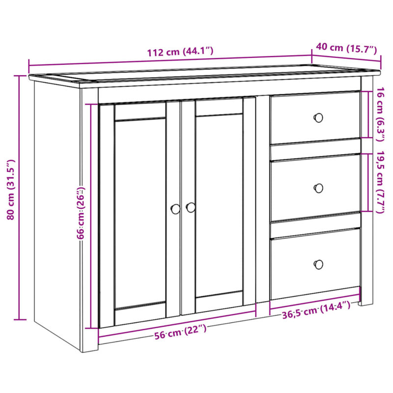 Ammie 112cm Sideboard
