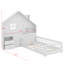 Lit plateforme adorable avec fenêtre et tiroirs de chevet avec plateforme et port USB