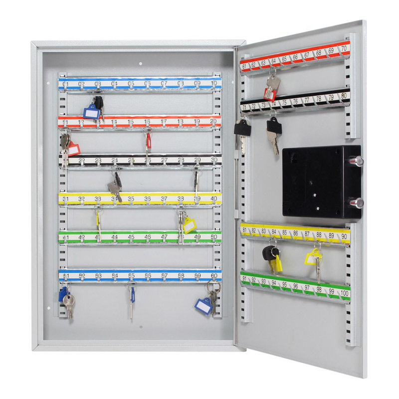 Metal Wall Organizer with Key Hooks