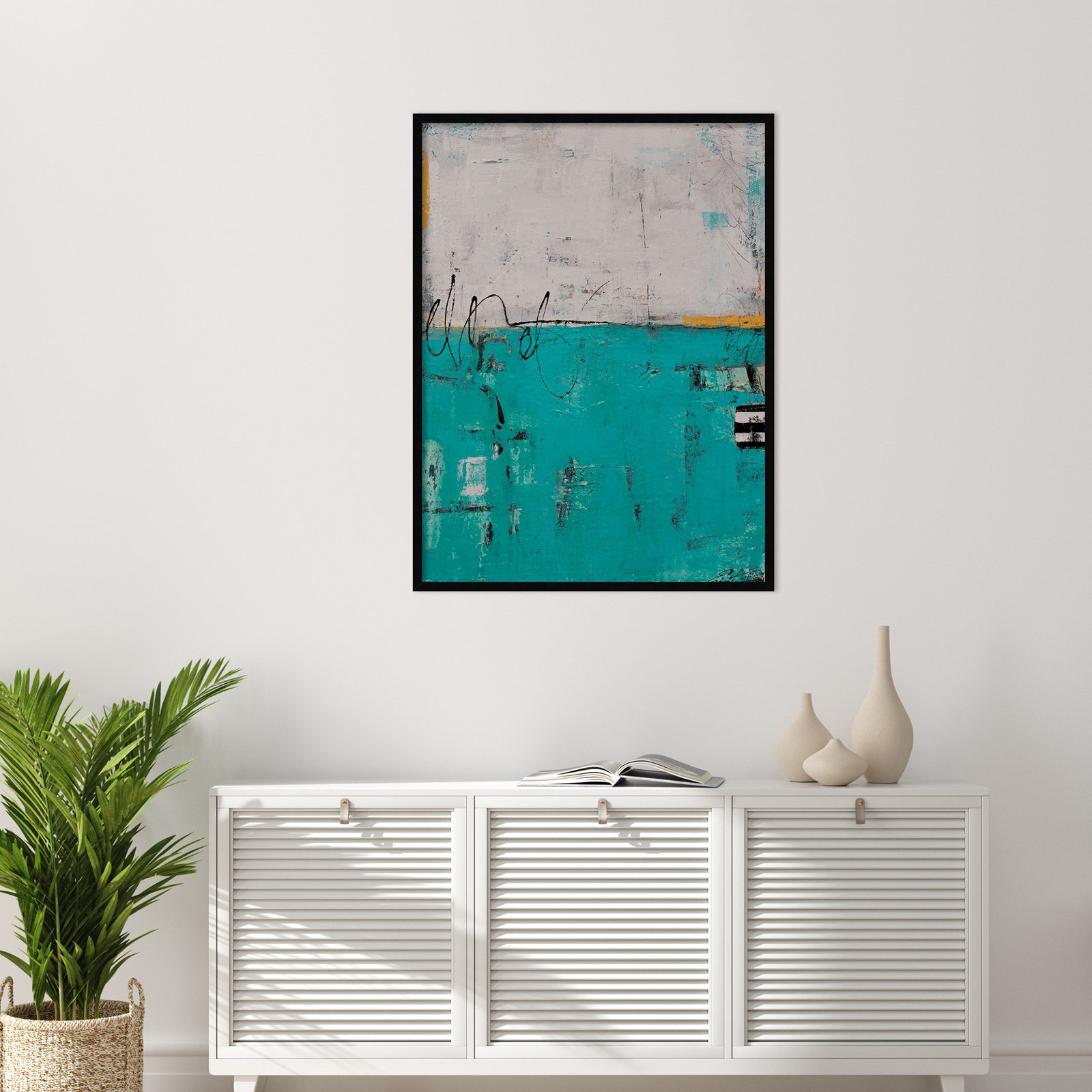 Urban Harmony Print by Erin Ashley, 41" H x 31" W, Black