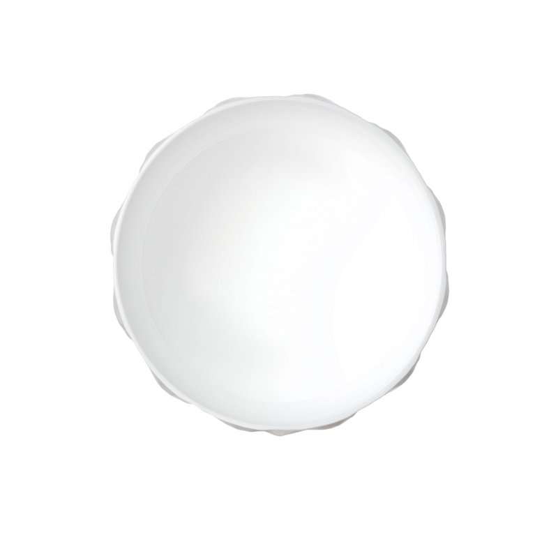 Matelassé Table Vase, Glossy White