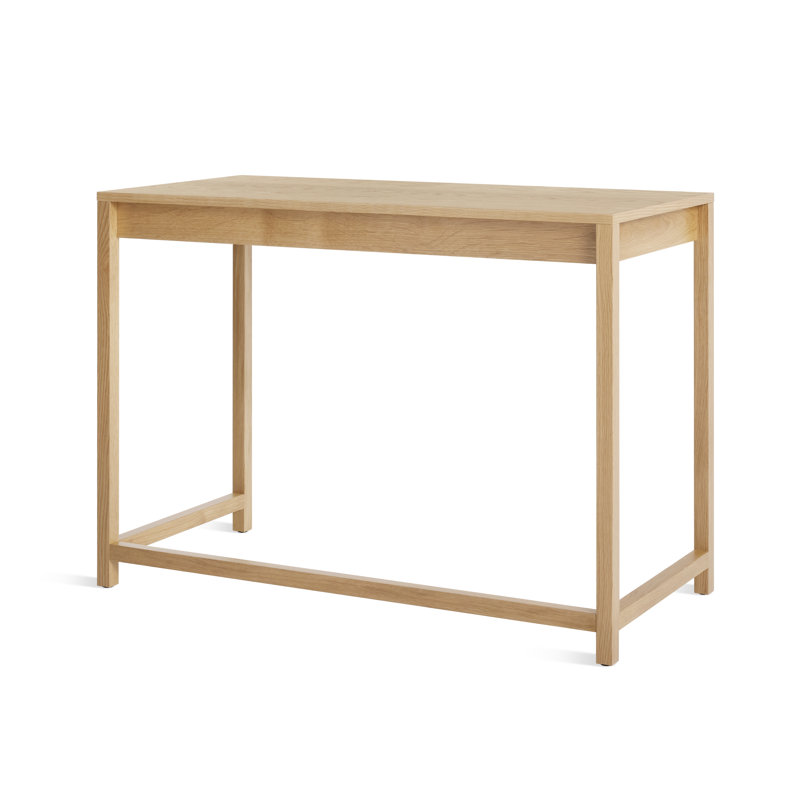 Open Plan Writing Desk, White Oak, 30" H x 42" W x 20" D