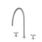 Acquaco Linki Quattro Deck Mount Three-Hole Two Handle Widespread Bathroom Lavatory Faucet