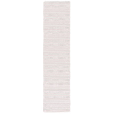 Tapis rayé rose / ivoire Martha Stewart 412