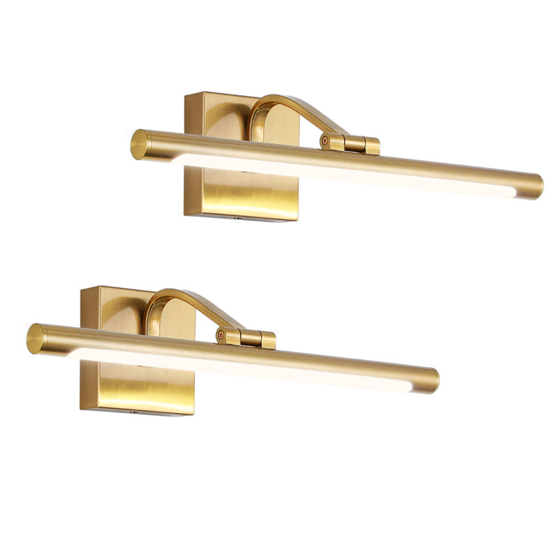 Ensemble de 2 lumières à DEL 1 lumière à intensité variable 3000K / 4000K / 5000K, H 4,33 po x l 16 po x P 7,09 po, Or brossé