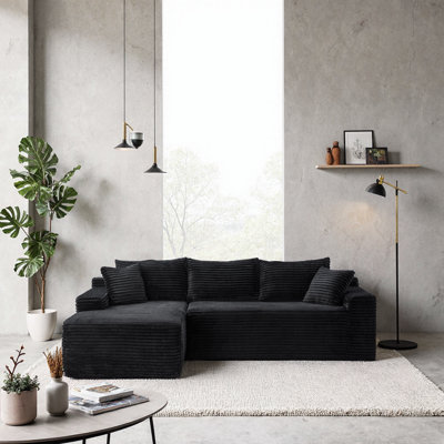 Modular Sectional Sofa With L-Shape Chaise, Deep Seat, No Assembly