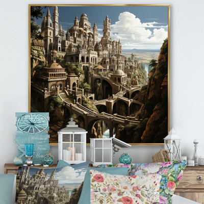 Dessin d'analyse d'une forteresse sur toile
