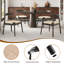 Ensemble de 2 chaises de cuisine style Mid-Century avec structure en chêne massif et siège tissé à la main pour un espace de vie et de salle à manger élégant-1157081288