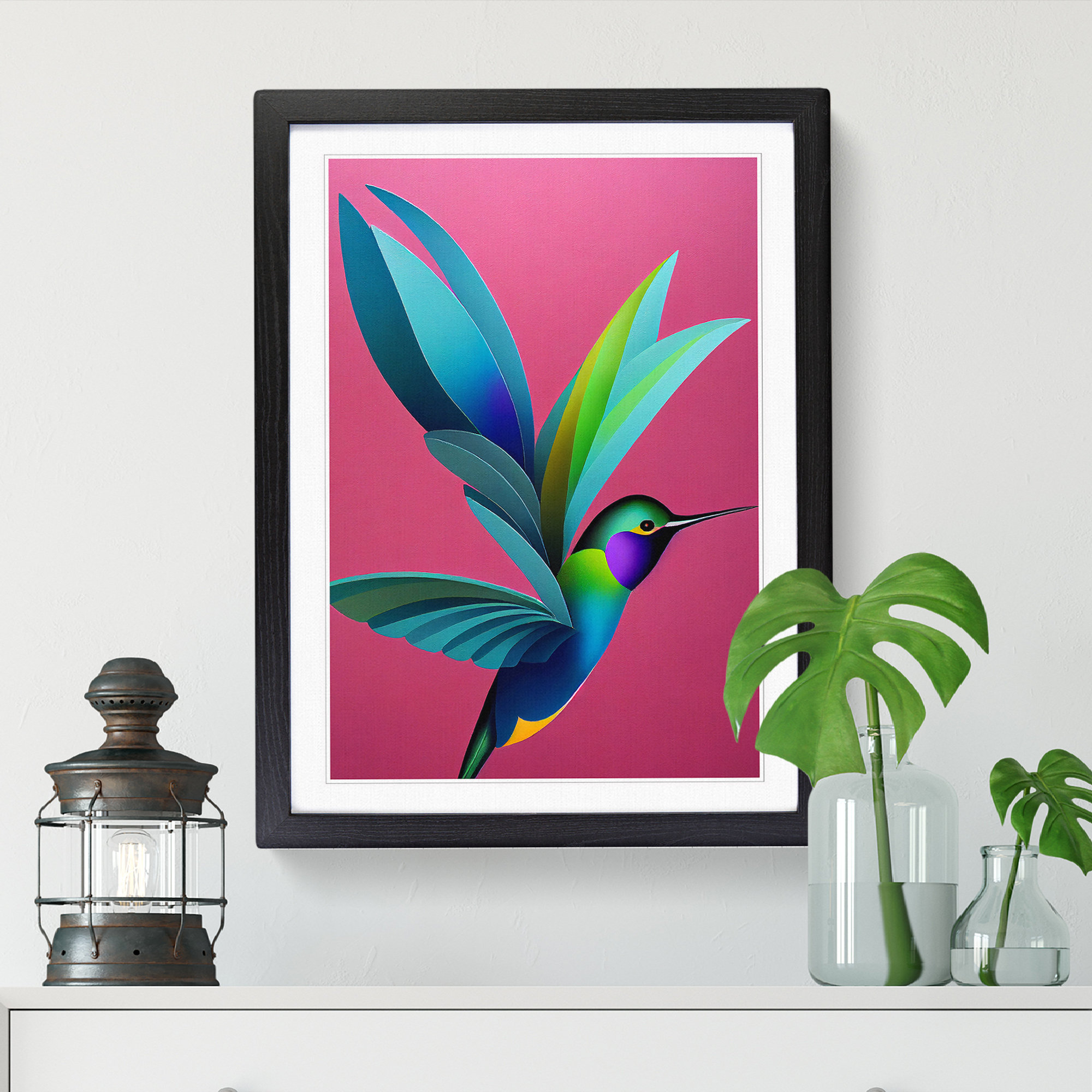 17 Stories Buecker Hummingbird Modern Vol.2 - Picture Frame Print ...