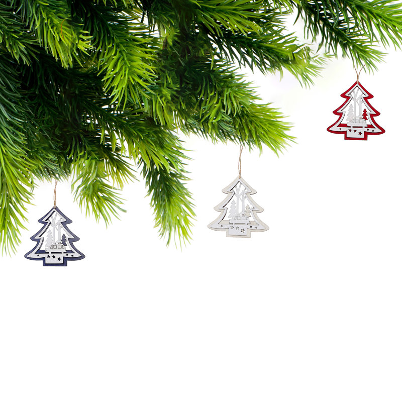 1'' Wood Holiday Shaped Ornament