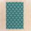 Tapis bleu foncé/vert foncé tissé à la main Kramer-1958210387