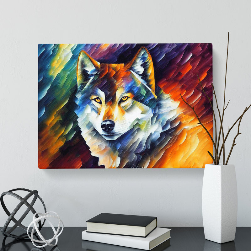 Wolf Painting Vol.6 Abstract - Wrapped Canvas, 35cm H x 50cm W x 3cm D