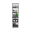 Bibliothèque Home Xs avec tablettes à 5 niveaux et design mince - gris mat / blanc - bureau-36453146-36453143