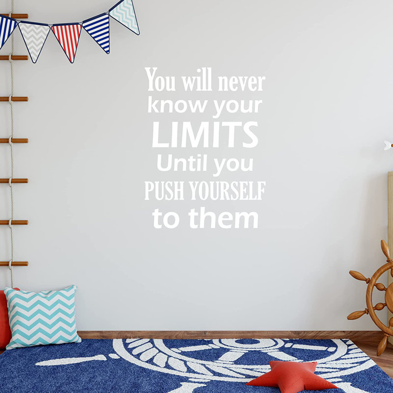 Text & Numbers Non-Wall Damaging Wall Decal, White, 22" H x 16" W