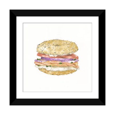 Lox Bagel Painting Print on Wrapped Canvas
