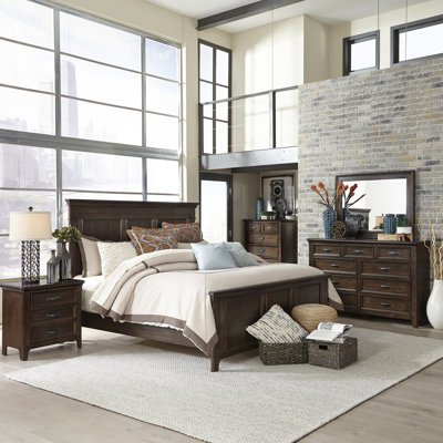 Chronister Panel Bed, Dresser & Mirror, Chest, Nightstand -  Liberty Furniture, 184-BR-KPBDMCN