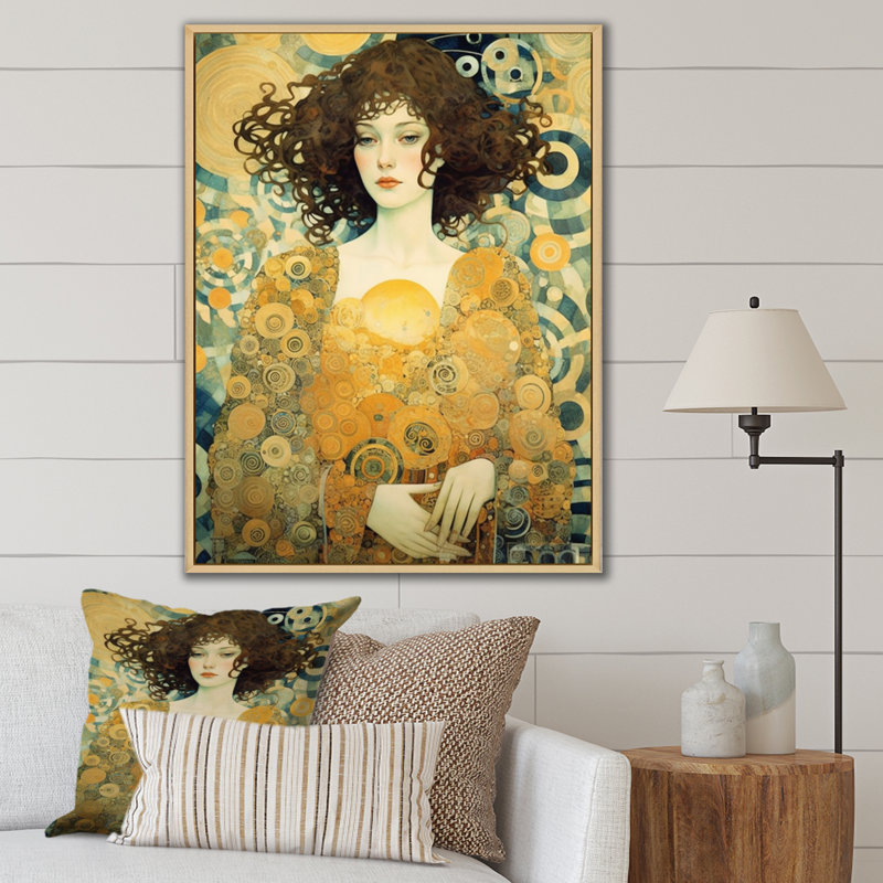 " Female Masterpiece ", 44" H x 34" W x 1.5" D, Natural Floater Framed