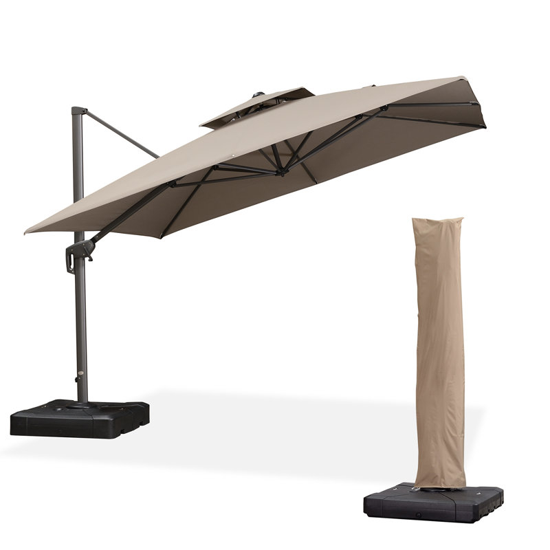 2.8m Square Cantilever Parasol, Taupe