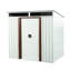 Remise de rangement extérieure en métal 6 pi x 5 pi blanc-126422916