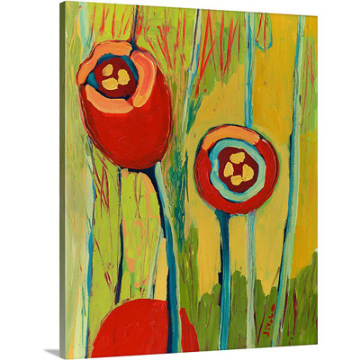 «Noleen Three Red Poppies», reproduction d'art sur toile