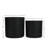 Round Concrete Planter Set of 2, Large Outdoor Indoor Handmade Rustic Decorative Planter Pots with Drainage Holes for Home Garden Patio, 13" x 13" & 16" x 16"