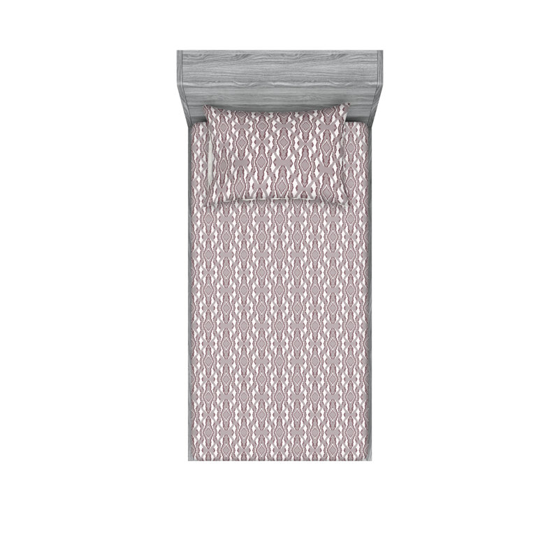 Drap-housse et taie décorative Ambesonne, Ensemble de draps pour lit simple avec 1 taie d'or