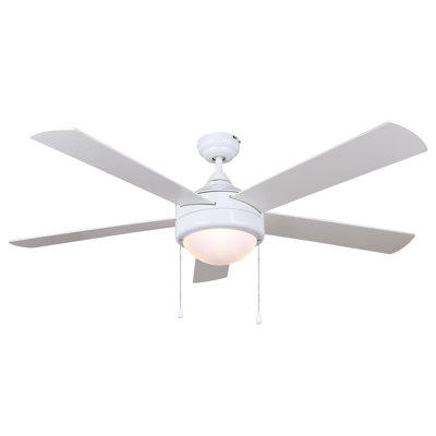 Ventilateur de plafond 52 pales double 52 po avec chaîne de traction et ensemble d'éclairage inclus Gaios