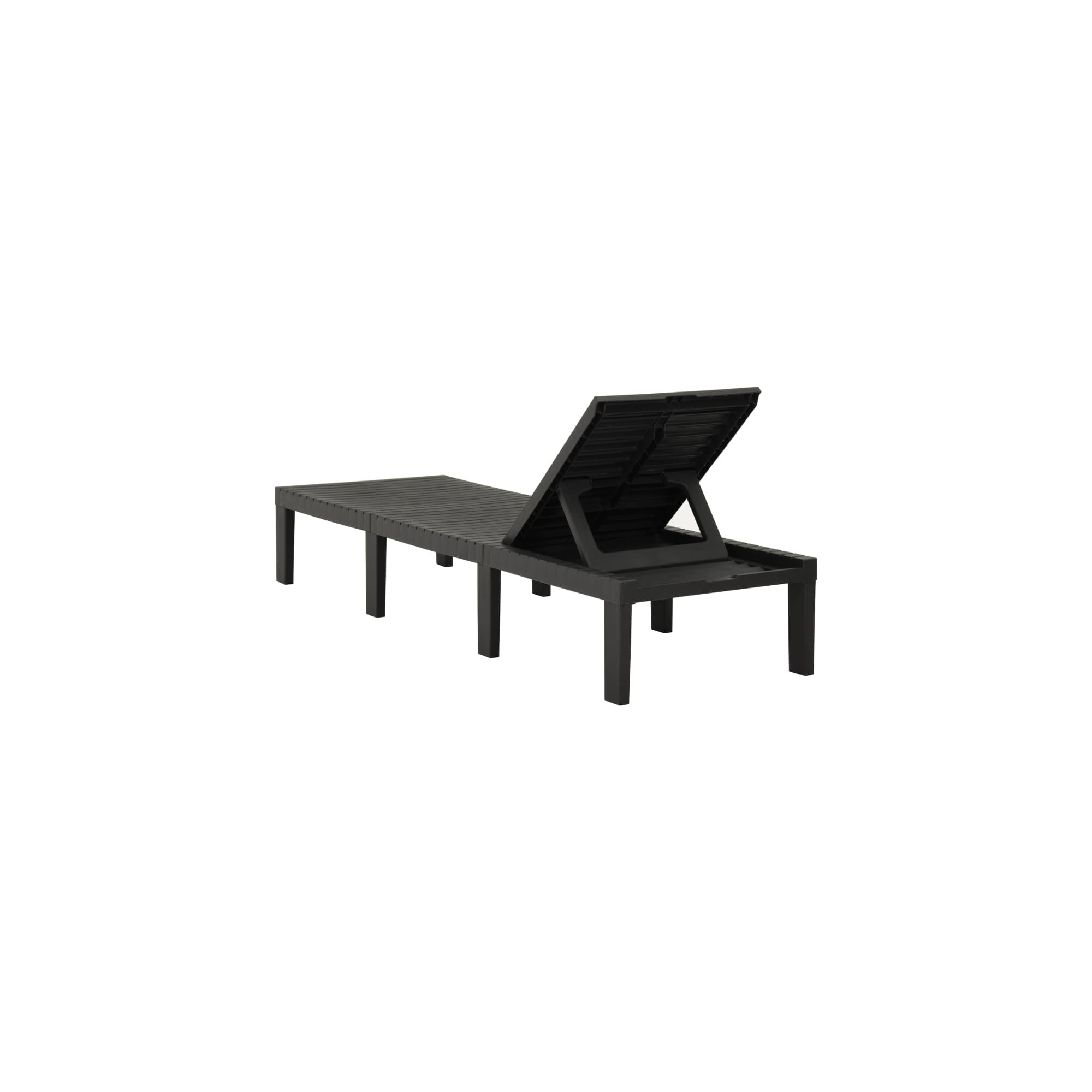 Aldridge Sun Lounger Plastic White, Black