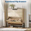 16 Pair Flip Down Shoe Storage