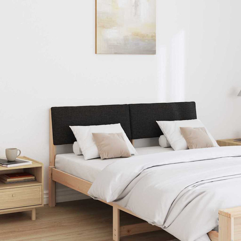 Solid Wood Headboard, Queen, Brown, Black