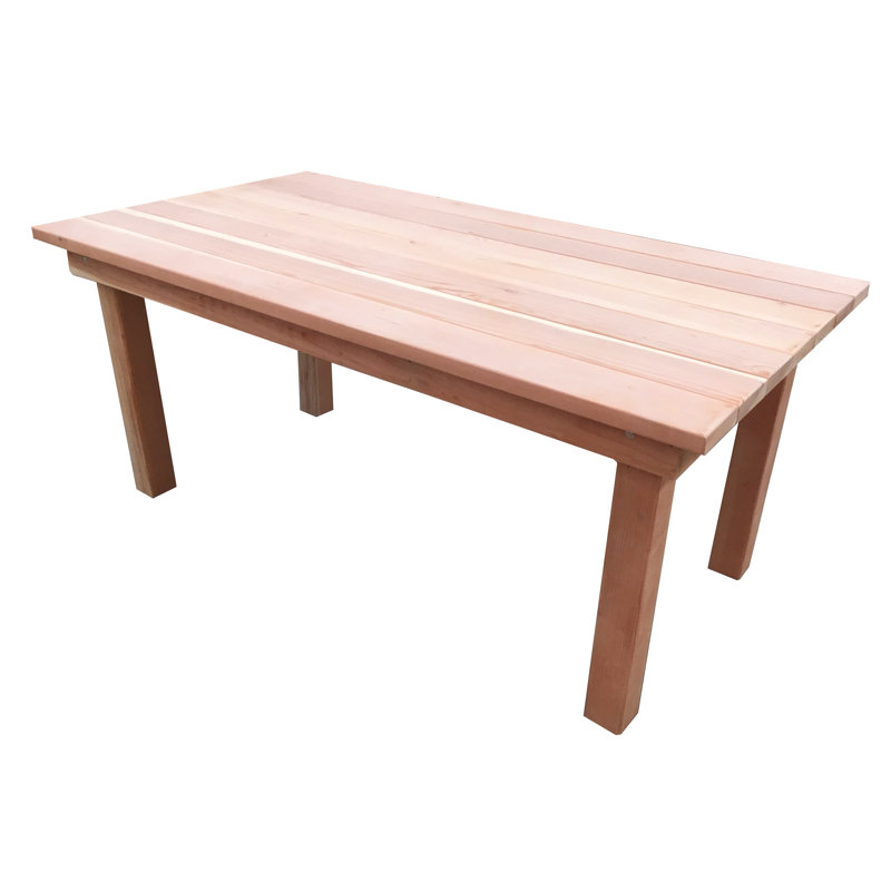 Table de salle à manger en bois massif Creedmoor, H 31,5 po x L 96 po x l 38,5 po, Séquoia naturel