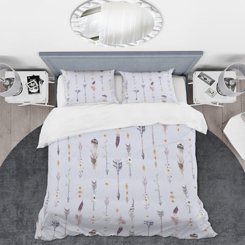 Porcia Microfiber Duvet Cover Set, Queen Duvet Cover + 2 Standard Shams