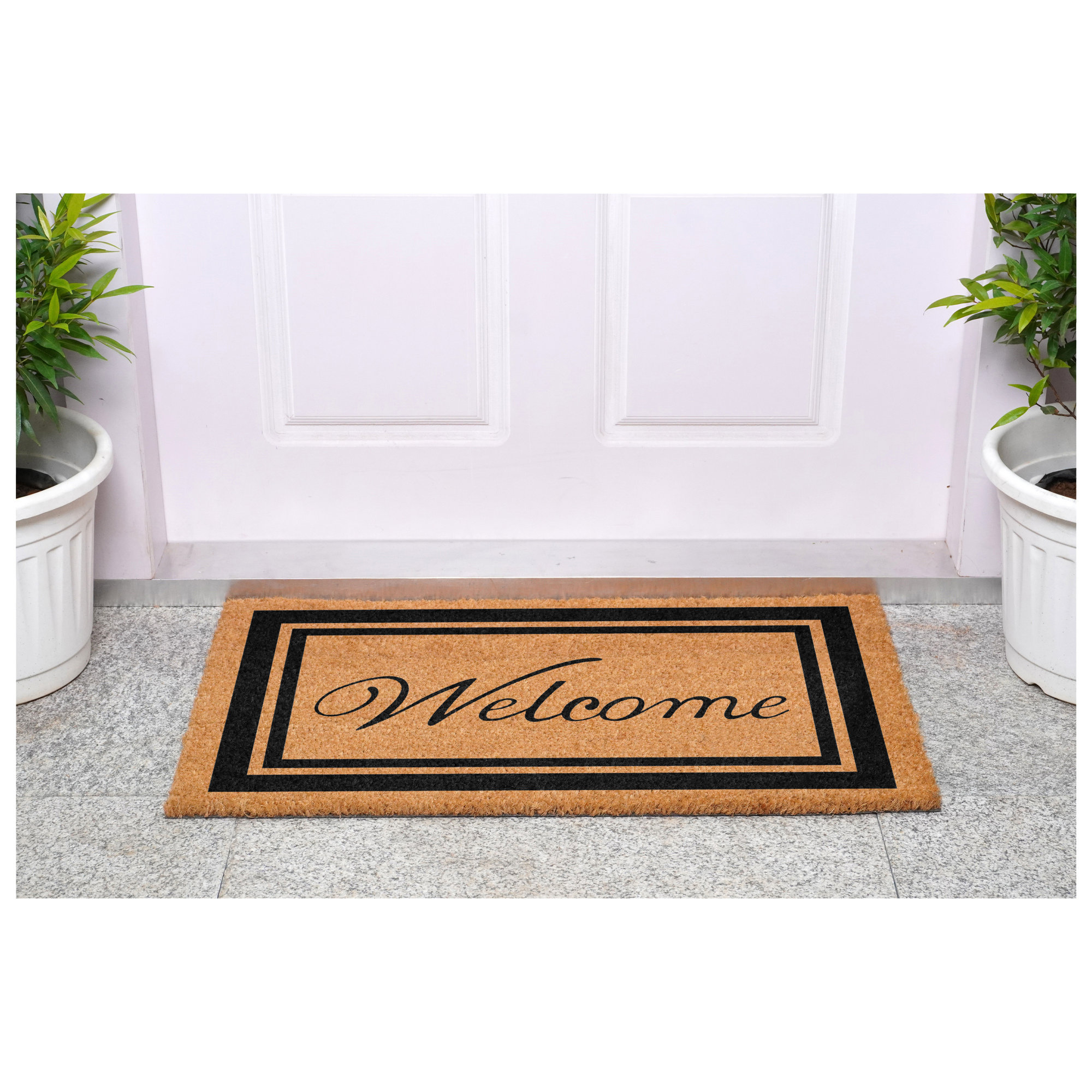 Stender Non-Slip Outdoor Doormat, Rectangle 2' x 3', Black