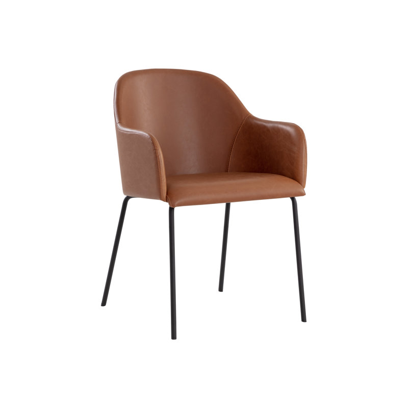 Upholstered Arm Chair, Brown