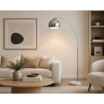Lampadaire arqué de 68,1 pouces pour salons