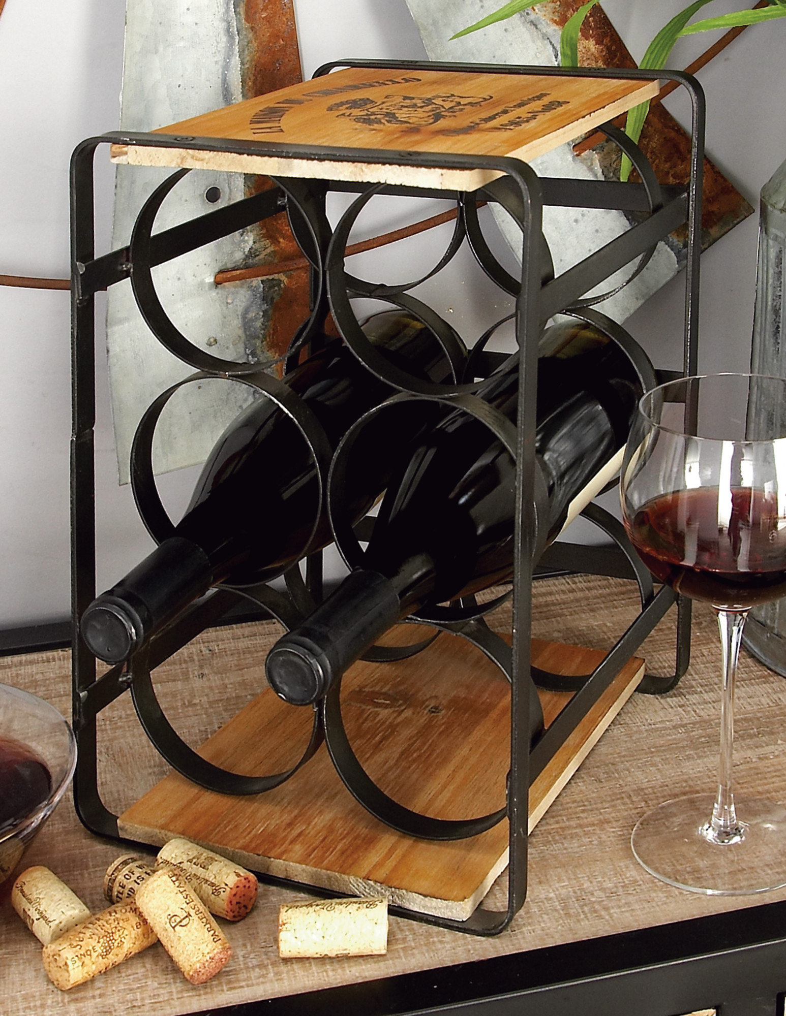 Williston Forge Beom Bottle Tabletop Wine Bottle Rack Reviews