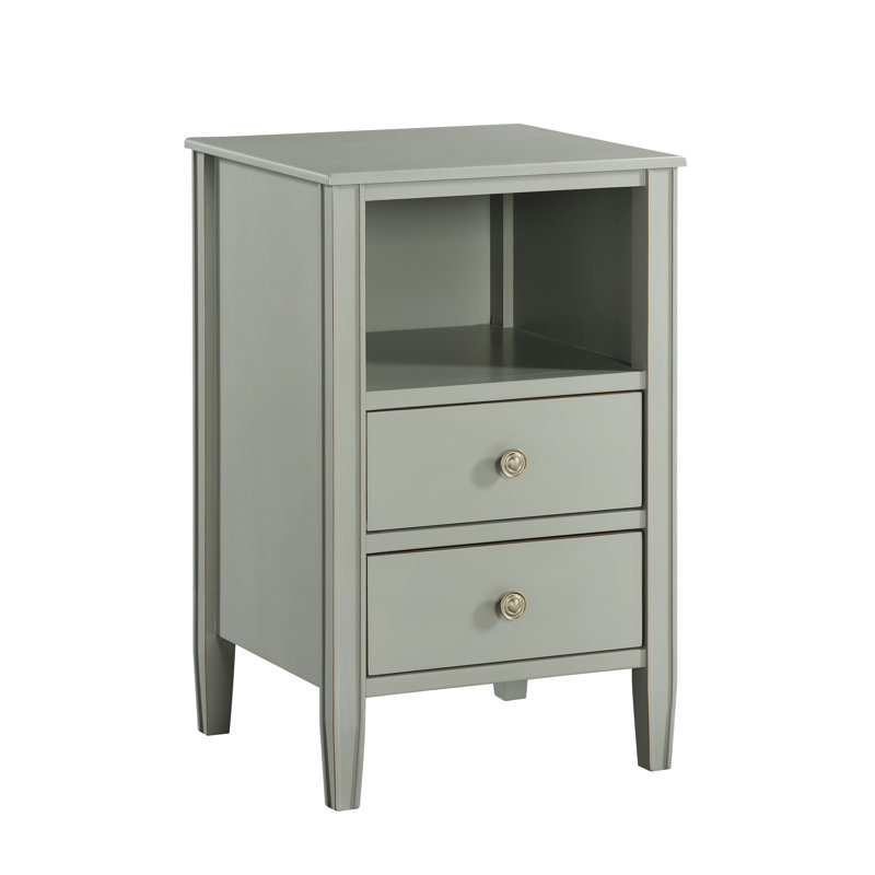 2-Drawer Storage Nightstand