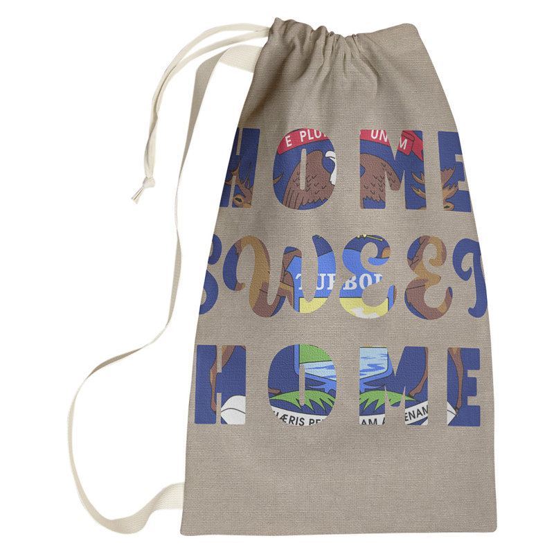 Fabric Laundry Bag with Handles, Small (64" H x 20" W x 1.5" D), Michigan