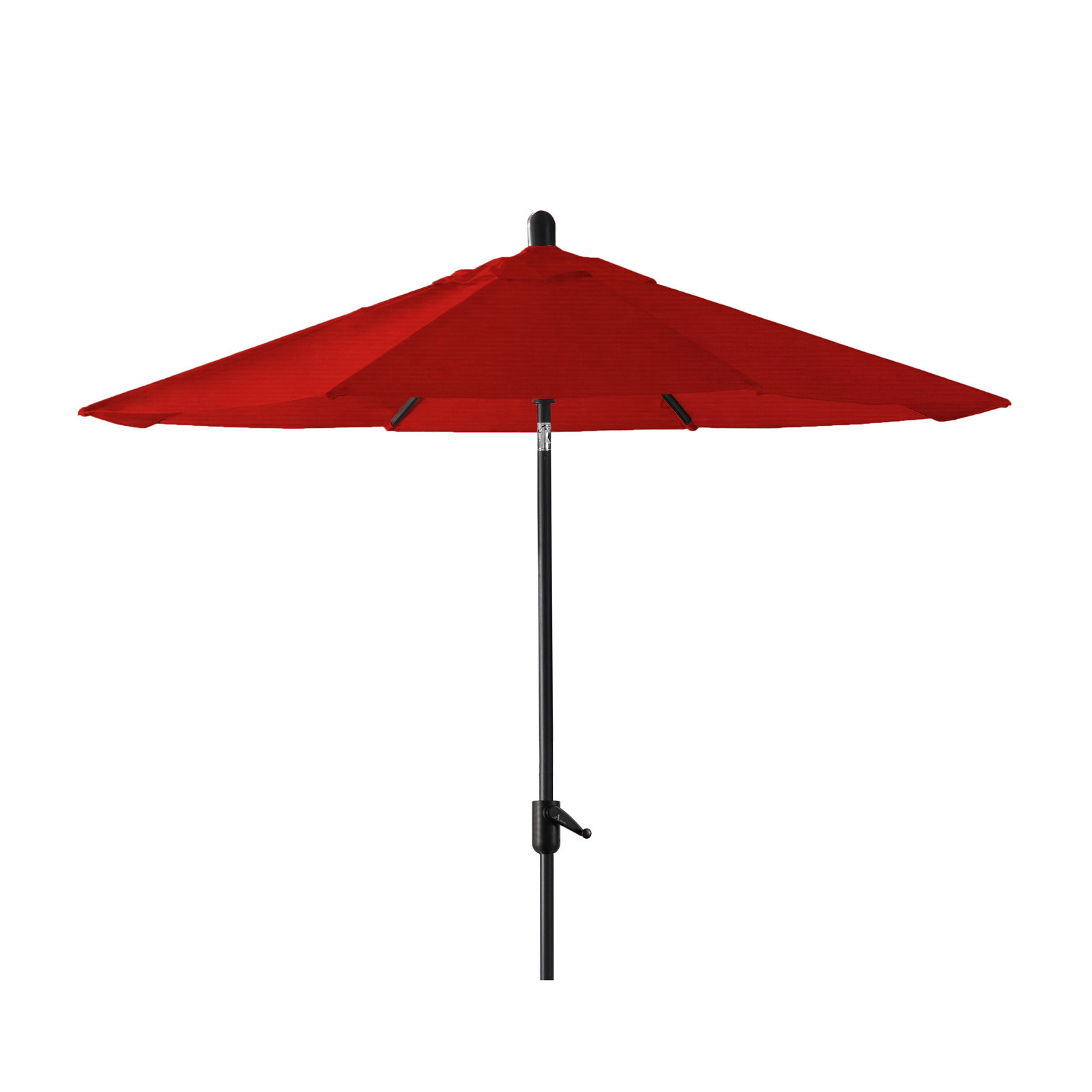 Natalie 104'' Outdoor Polyester Umbrella, Black Sapphire, Jockey Red