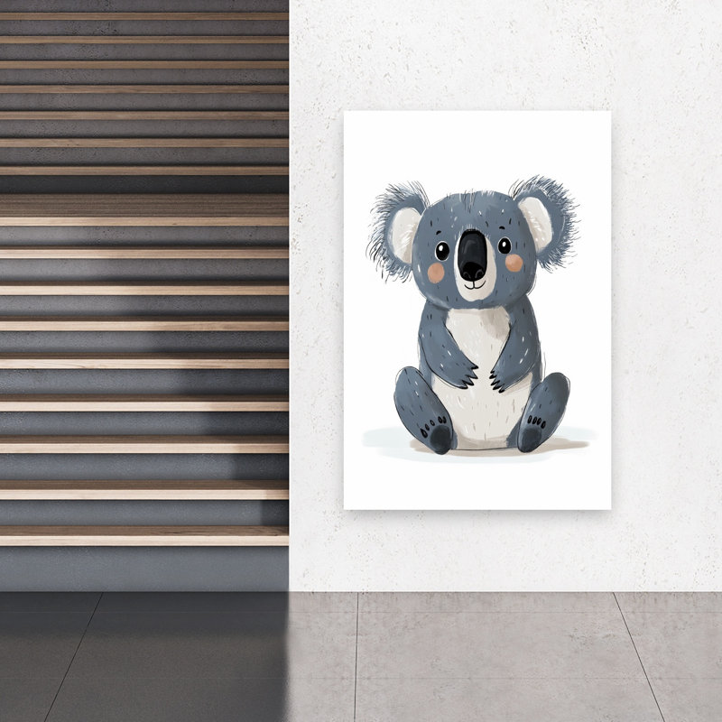 Adorable reproduction d'art mural Koala, H 60 po x l 40 po