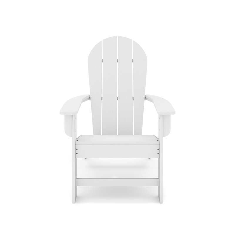 White Adirondack Chair – Premium HDPE Poly Lumber For Pool, Patio, And Garden Elegance, White