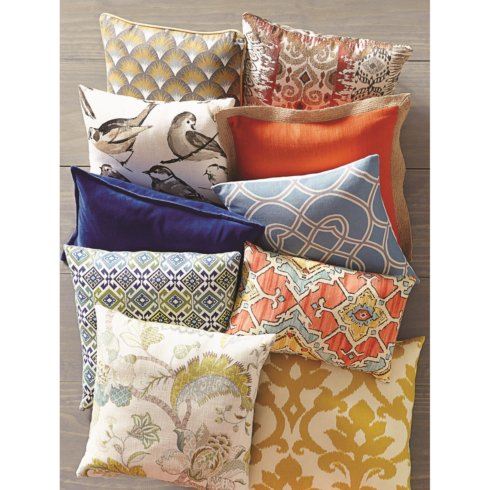 Norwin Cotton Pillow Cover, Polyester, Rectangle 13"H x 19"W, Blue