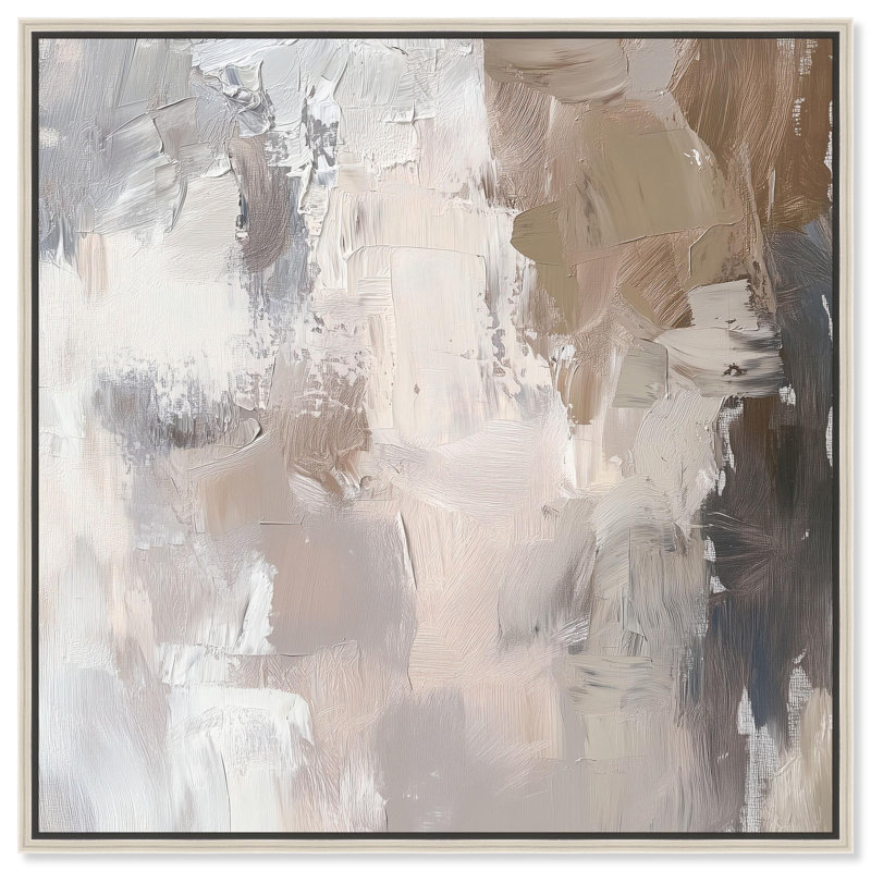 Toile Faded Textured II par Art Remedy, cadre doré, H 41 po x l 41 po, Cadre flottant, Argent argent