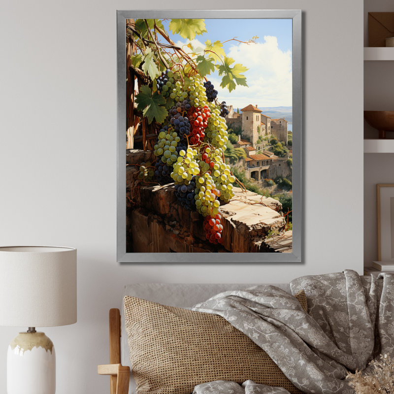Green Wineyard, ancienne sagesse - impression, Cadre photo argenté, H 40 po x l 30 po x P 1,5 po