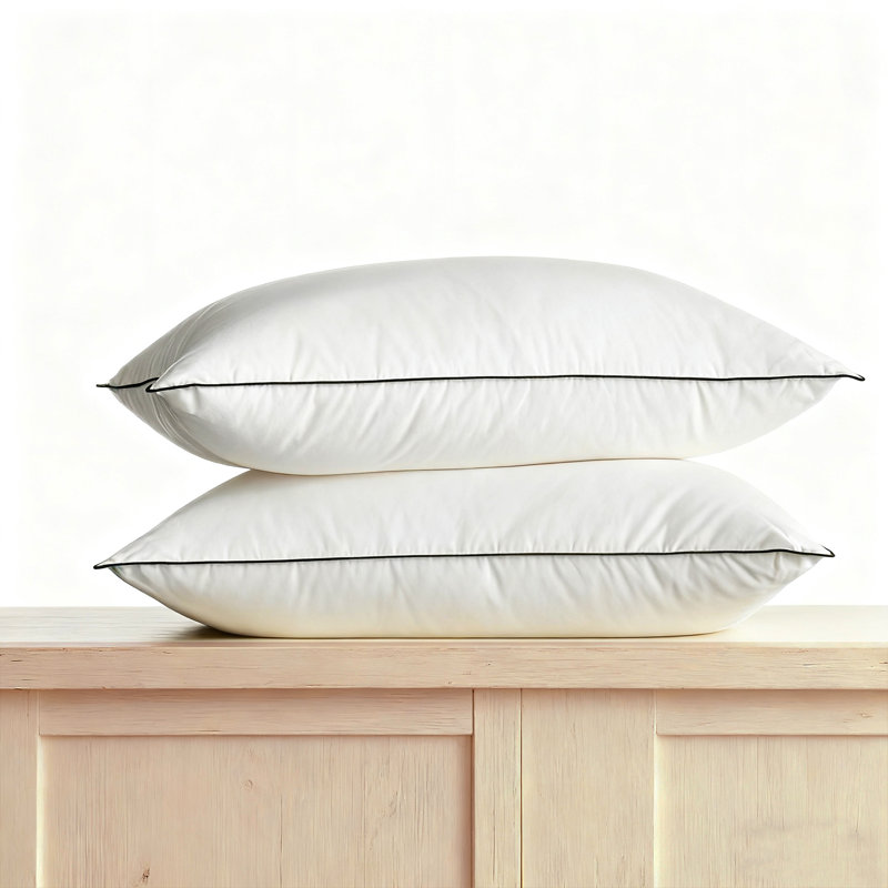 Oreiller en mélange de duvet à double chambre - Support moyen équilibré, noyau doux et de soutien pour toutes les positions de sommeil (ensemble de 1)