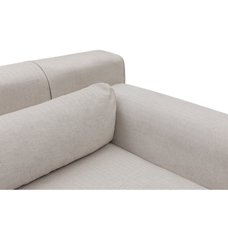 Canapé modulaire de 77,95 po Dakaden, Face à la droite, Beige