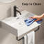Lavabo vasque, lavabo de salle de bain entièrement monté avec porte-serviettes, petit lavabo de salle de bain mural avec trou de robinet